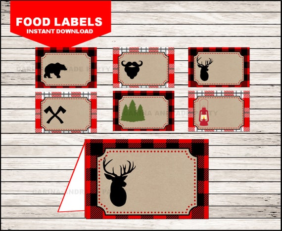 lumberjack-food-labels-instant-download-lumberjack-tent-cards