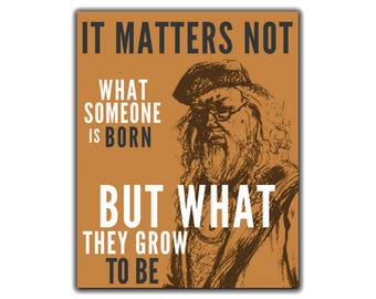 Set of Nine 9 Harry Potter Wall Art Dumbledore Quote School Counselor Gift Print Therapist Office Room Wall Decor Classroom Teacher Gift