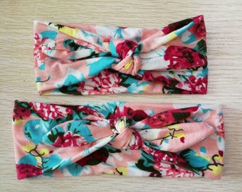 Mommy and me headbands, mommy daughter headbands, matching headbands, mommy and me outfits, floral headbands, mommy baby headbands