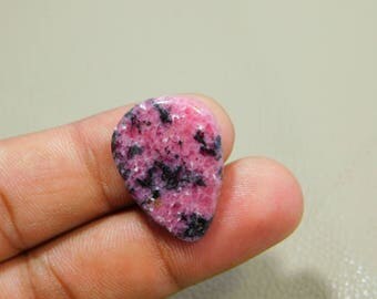 40%OFF Natural Rhodonite Cabochon Loose Gemstone 19x25 MM Approx Pear Shape 21.00 Cts For Making Jewelry