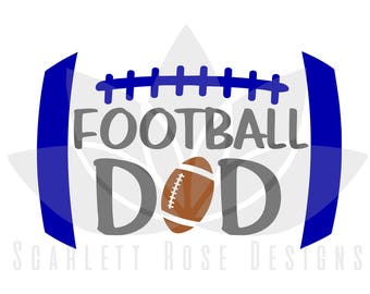 Football Dad SVG, Biggest Fan, Football pattern cut file for silhouette cameo and cricut