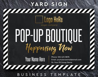 Lula Yard Sign 18x27, Lula Pop-Up Boutique Banner, Chalkboard Yard Sign, Lula marketing, retailer & consultant, Custom Banner, Yard Sign #4