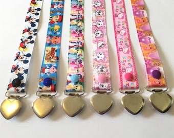 Premade Single Sided Adult Paci Clips ~ little space, abdl, adult baby, ddlg, cgl, mdlb, disney, binkie clips, pacifier clips ~