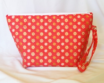Knitting Project Bag / Crochet Project Bag / Floral Project Bag / Cosmetics Bag / Arts & Crafts Storage / Needlework Project Bag