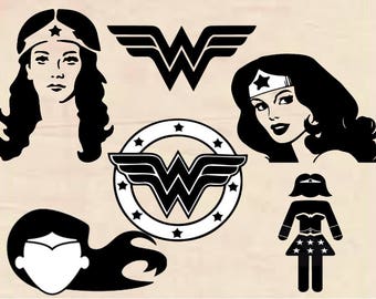 Wonder Woman SVG, linda carter svg, DC Comics svg, Wonder woman cutfile svg, svg files for silhouette cameo, cricut explore, dxf file