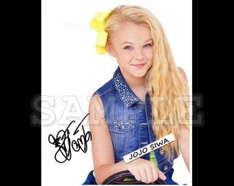 JoJo Siwa signed 8x10 Autograph RP - Great Gift Idea! - Ready to Frame and Display photo picture