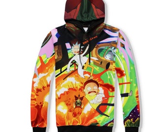 Rick and Morty Hoodie / Rick and Morty Hoodie / Rick and Morty / Casual hoodie / Size S M L XL 2X / FREE Worldwide Shipping