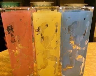 6 Vintage Hi-Ball Glasses