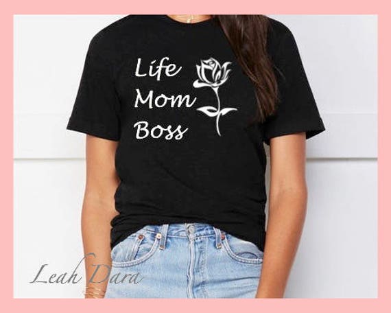 Wife Mom Boss Shirt T For Mom Mom Life Wifey Boss Lady