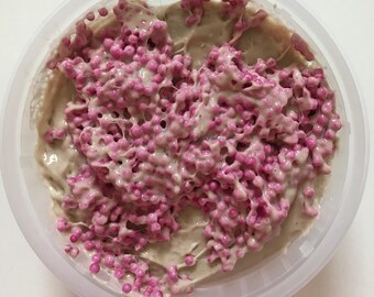 Strawberry pancake batter. Floam