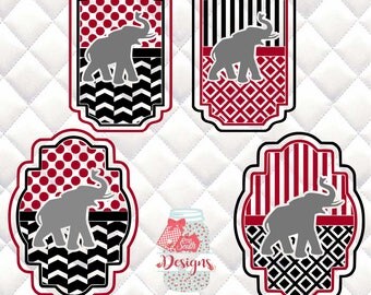 Elephant Mascot SVG, Silhouette studio bundle - 4 design download