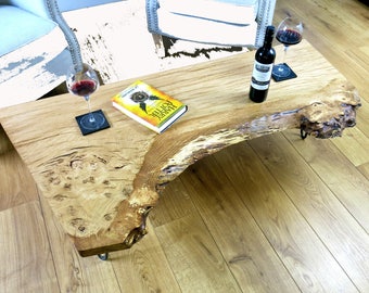 Oak live edge coffee table