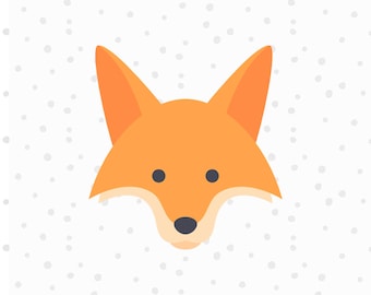 Sale! Cute Fox SVG Cut File - Fox Head svg - Fox Clipart - African Animals SVG - Foxy SVG Files - Cricut Cut Files - Silhouette Cut Files