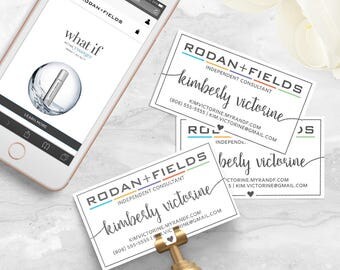 Rodan and Fields Business Card Personalized Digital File | Square Heart