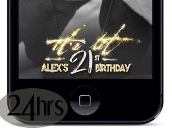 Man's Snapchat Geofilter Birthday, Snapchat Filter Birthday, 21st Birthday Geofilter, Snapchat 30th Birthday Filter, Birthday Snap chat