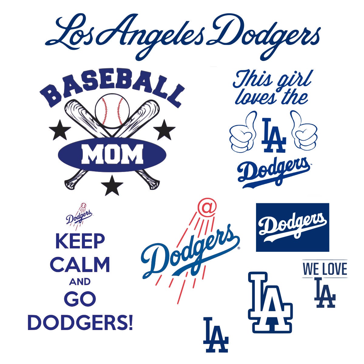 LA Dodgers svg Los Angeles Dodgers svg Baseball svg Logo svg