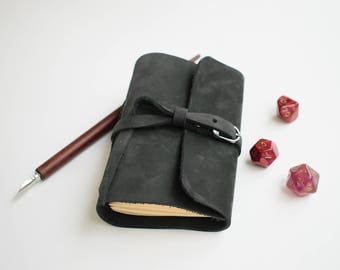 Leather Journal - Leather Sketchbook - Travel Notebook - Handmade Blank Book