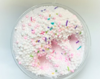 Strawberry Cake Pop Floam // Crunchy Slime, Floam Slime, Pink Slime, Scented Slime, Strawberry Scented, Cheap Slime, Affordable Slime
