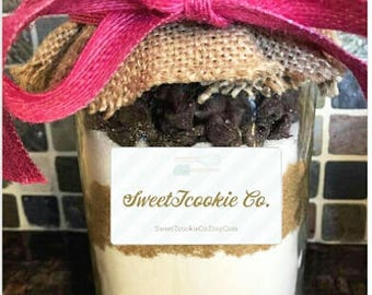 Chocolate Chip Cookie Mix, Cookie Mix In A Jar, Mason Jar Cookie Mix, Chocolate Chip Cookies, From Scratch Cookie Mix, Cookie Mix Gift