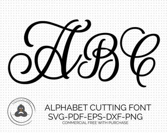 Regal Font SVG, Fonts SVG, Monogram Font File, Cameo Fonts, SVG Font Alphabet, Font Svg for Cricut, Split regal Font, Alphabet Svg