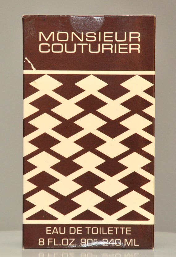 Jean Couturier Monsieur Eau De Toilette Edt 240ML 8 Fl. Oz. Perfume For Man Rare Vintage New 1976 Closed With Adhesive