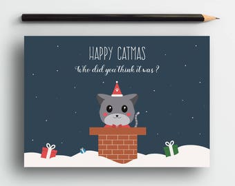 Merry christmas cat pun sayings