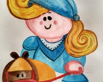 Láminas de acuarela para decoración infantil
