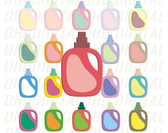Laundry Detergent Clipart detergent sticker | etsy Laundry Detergent Clipart detergent sticker | etsy