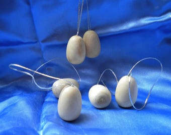 6 WOODEN EGGS TO HANG FOR EASTER