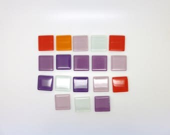 Mosaique, tesselle, verre, multicolore