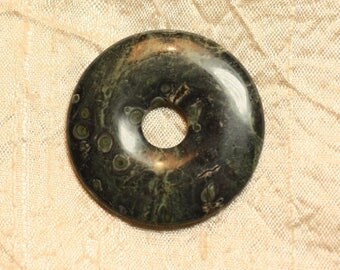 Semi precious stone Donut pendant Jasper Kambaba No. 4 4558550006257 45mm