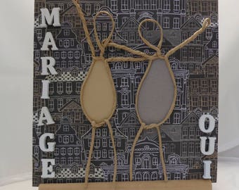 Wedding card: Vive les Mariés