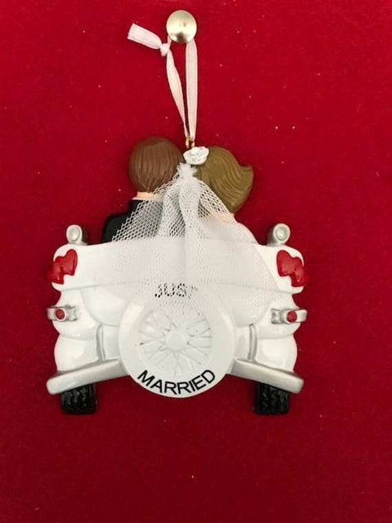 Just Married Vintage Car Ornament