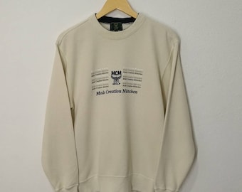 RARE!! Vintage MCM Legere Golf Small Logo Spellout Embroidery Sweatshirt Jumper Pullover Sweater Hoodies Sportswear