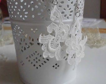 antique lace, Silver earrings