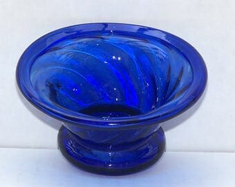 Cobalt blown glass vase