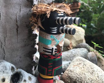 5.25 inch Vintage Carved Hopi "Mocking" Kachina - Signed