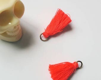 2 x Bobbles bronze orange neon ring