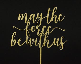 Star Wars Cake Topper Wedding 6” inches wide – Unique Cake Topper Designed Just For You by LaserCraftCo