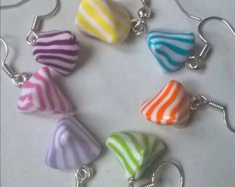 Earrings Berlingots fimo, different colors to choose from.