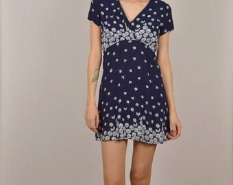 90s Floral Babydoll Dress Blumenkleid Boho Bohemian Grunge
