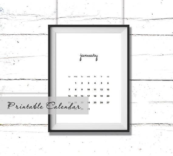 Minimalist Calendar Printable : Printable minimalist calendar wall months Minimalist Calendar Printable : Printable minimalist calendar wall months