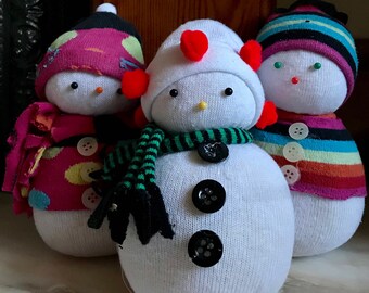 Sock snowman | Etsy