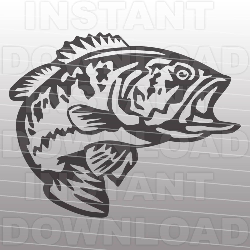 Download Fishing SVG File,Bass SVG,Largemouth Bass SVG File,Cutting ...