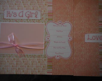 20 Baby Girl Premade 12x12 Scrapbook Pages for your family or gift for new mom