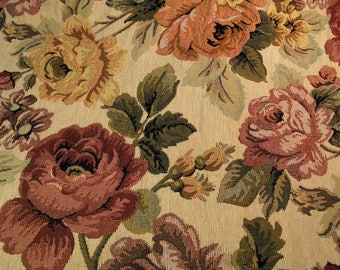 Tenture/tapis Tissé Vintage à Motif Floral - 24x56 Pouces - Tons Terre - Occasion