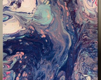 Abstract Canvas Art Painting 12x12 Original Contemporary Paintings by Destiny Womack - dWo - Enchanted Dreams