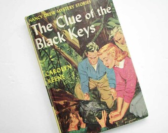 Nancy Drew Mystery Book, 1951 Vintage Nancy Drew, Young Adult Books, Girl Detective, Girl's Books, Clue of the Black Keys