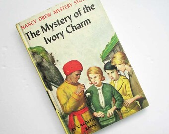 Nancy Drew Mystery Book, 1950's Vintage Nancy Drew, Young Adult Books, Girl Detective, Girl's Books, Mystery of the IvoryCharm