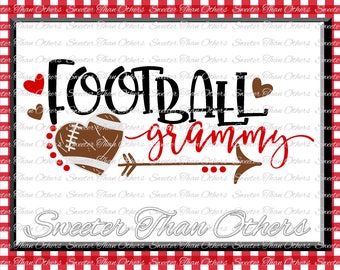 Football SVG Football Grammy Svg Distressed Football pattern Vinyl Design SVG DXF Silhouette Cameo Cricut Instant Download Football Design